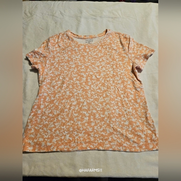 Studio Works Orange n White print - Picture 1 of 6